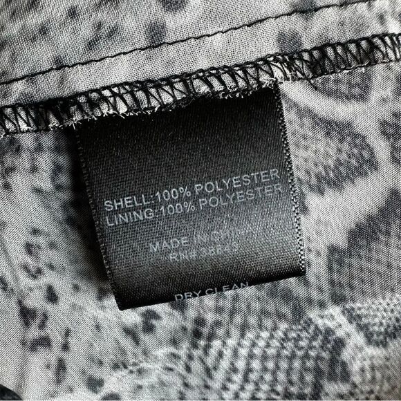 SAM EDELMAN | Snake Reptile Print Layered Dress Gray Black White | Size Large - Picture 8 of 11